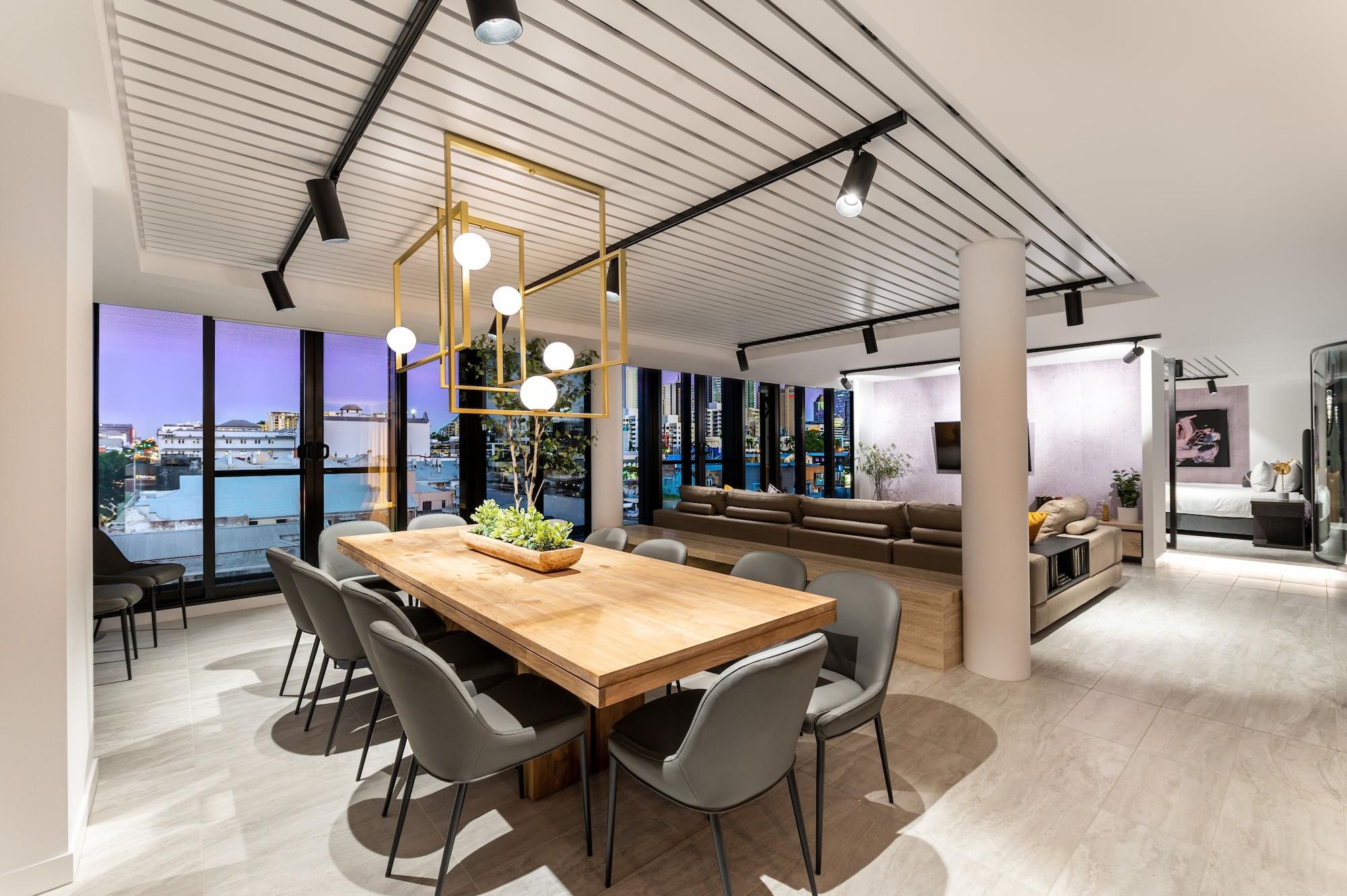 Fv By Peppers Aparthotel Brisbane Exterior foto The interior of a typical apartment